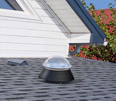 Natural Light flat roof tubular skylight asphalt roof thumb